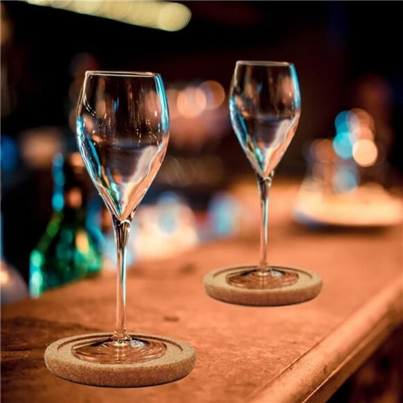 Absorbent Cork Coasters for Drinks 6 Piece Extra Thick Heat Resistant Cup Set - Picture 2 of 8